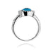 Inel Aur 14K cu Topaz Swiss 3.00 ct si Diamante Naturale 0.32 ct