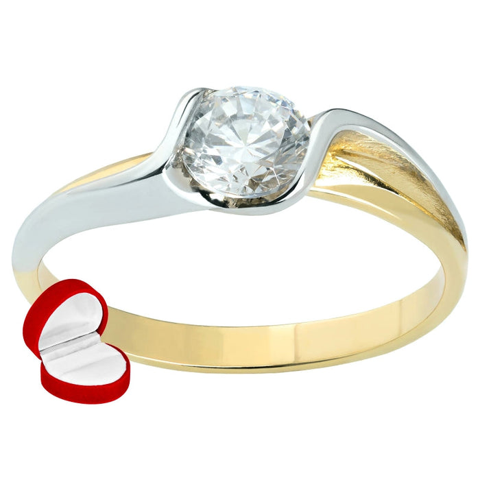 Inel Aur 8K cu Zirconiu Elegant