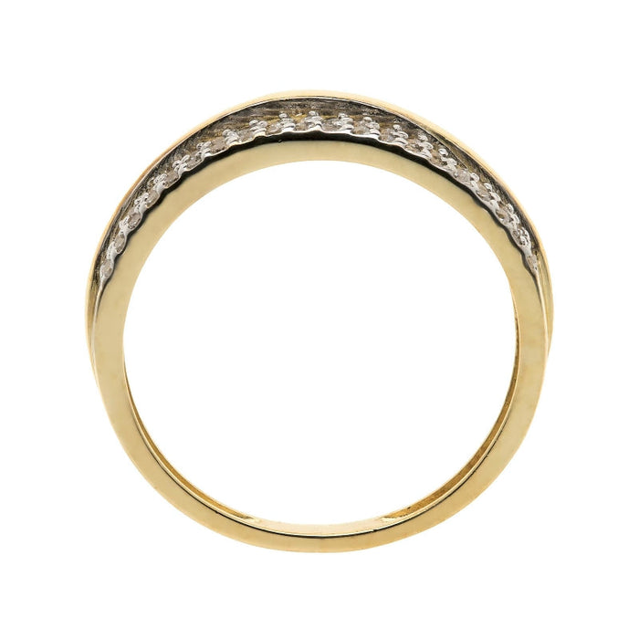 Inel Aur 8K cu Zirconii Albe - Eleganță Scânteietoare