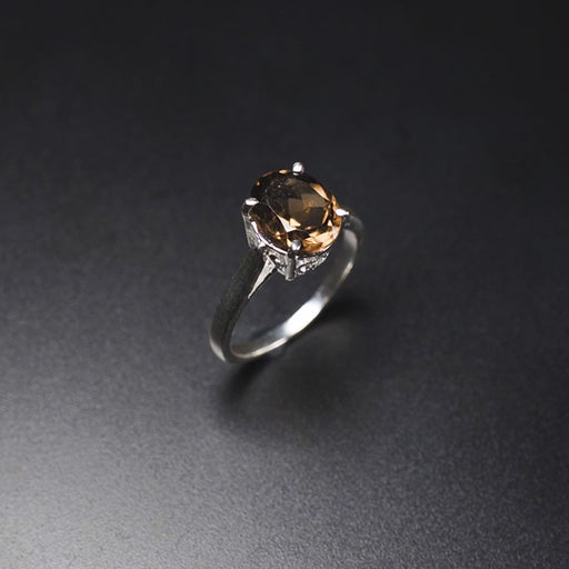 Inel Argint 925 cu Cuart Fumuriu