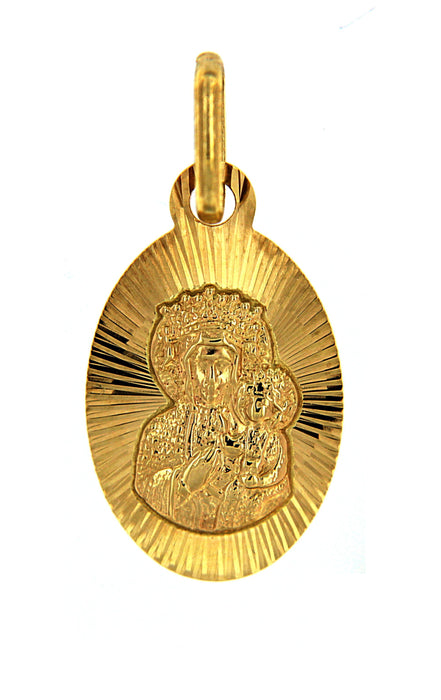 Medalion Aur 14k cu Fecioara Maria si Iisus Hristos