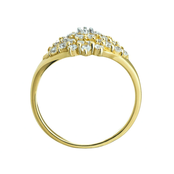 Inel Aur 8K Elegant Decorat cu Zirconii - Strălucire Fermecătoare