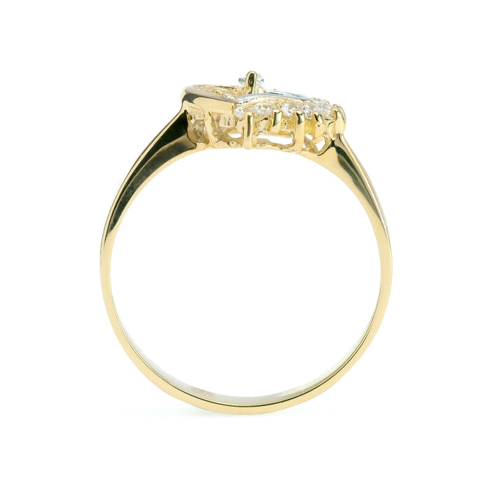 Inel Aur 8K Inimă cu Zirconii