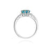 Inel Aur 14K cu Topaz Swiss 1.20 ct si Diamante Naturale 0.03 ct
