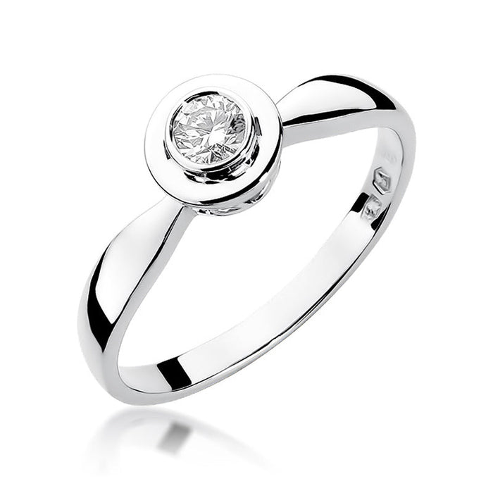 Inel Aur 14K cu Diamant Natural 0.15 ct