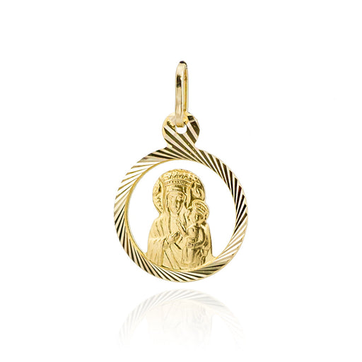 Medalion Aur 14k cu Maica Sfanta si Iisus Hristos