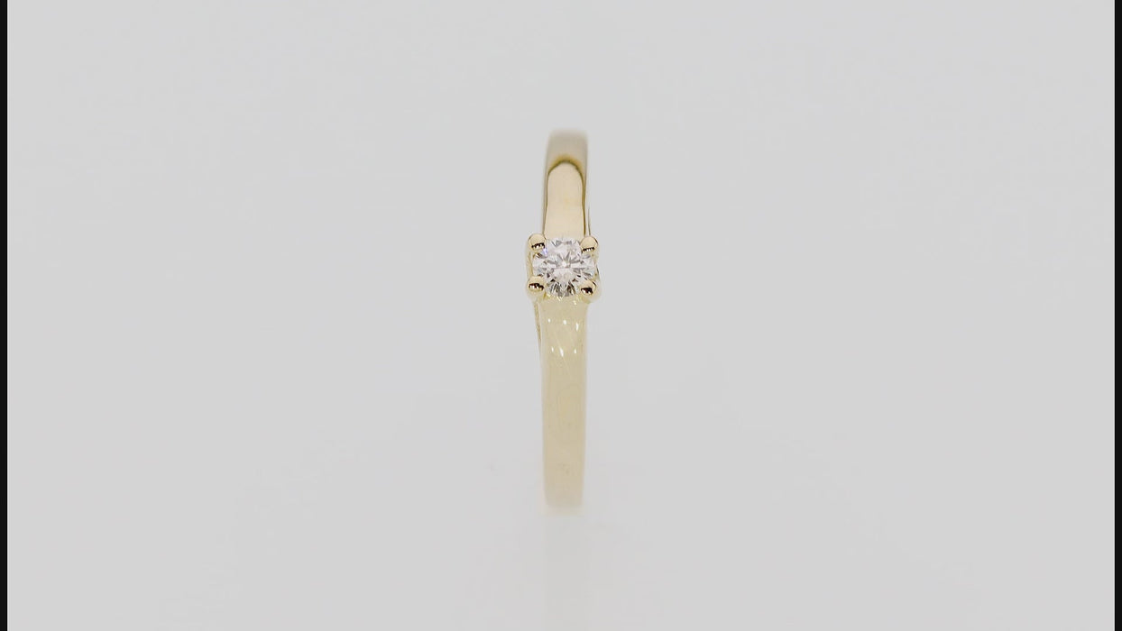 Inel Aur 14k cu Diamant Natural 0.10 ct