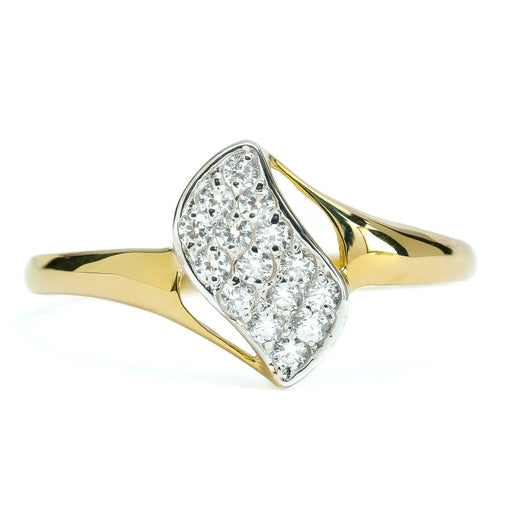 Inel Aur 8K cu Zirconii - Model Val Elegant