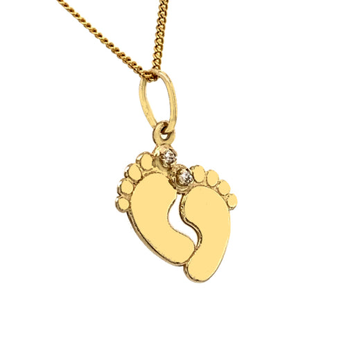 Pandantiv Aur 14K Piciorușe Cu Zirconiu