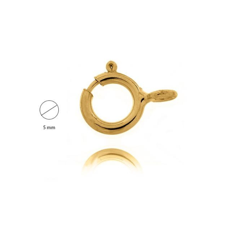 Inchizatoare rotunda Aur 14K, usoara  dimensiune 5 mm - 1 buc