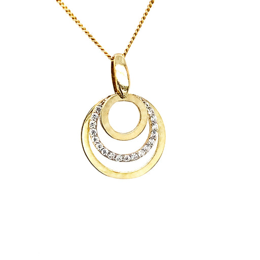 Pandantiv Aur 14k cu Cerculete si Zirconii