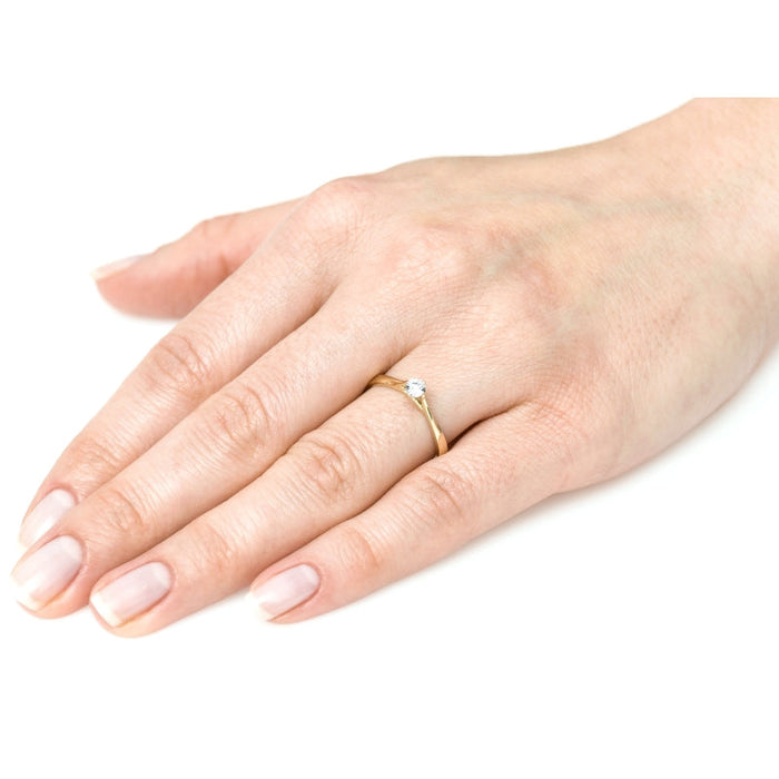 Inel Elegant Aur 8K cu Zirconiu - Design Delicat