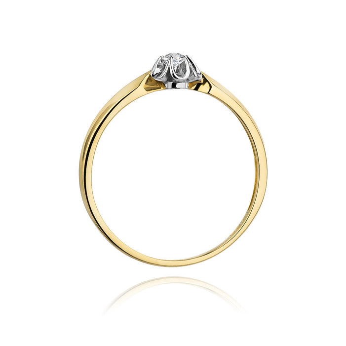 Inel Aur 14K cu Diamant Natural 0.04 ct