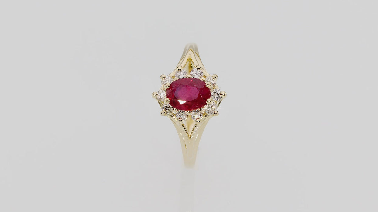 Inel Aur 14k cu Rubin 1.00 ct