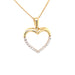 Pandantiv Aur 14k cu Inima si Zirconii Albe