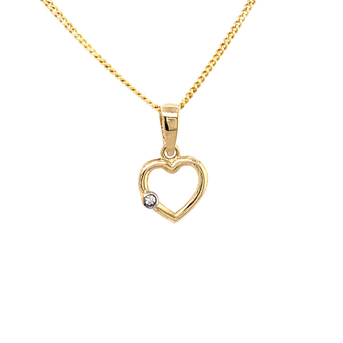Pandantiv Aur 14k cu Inima si Zirconiu