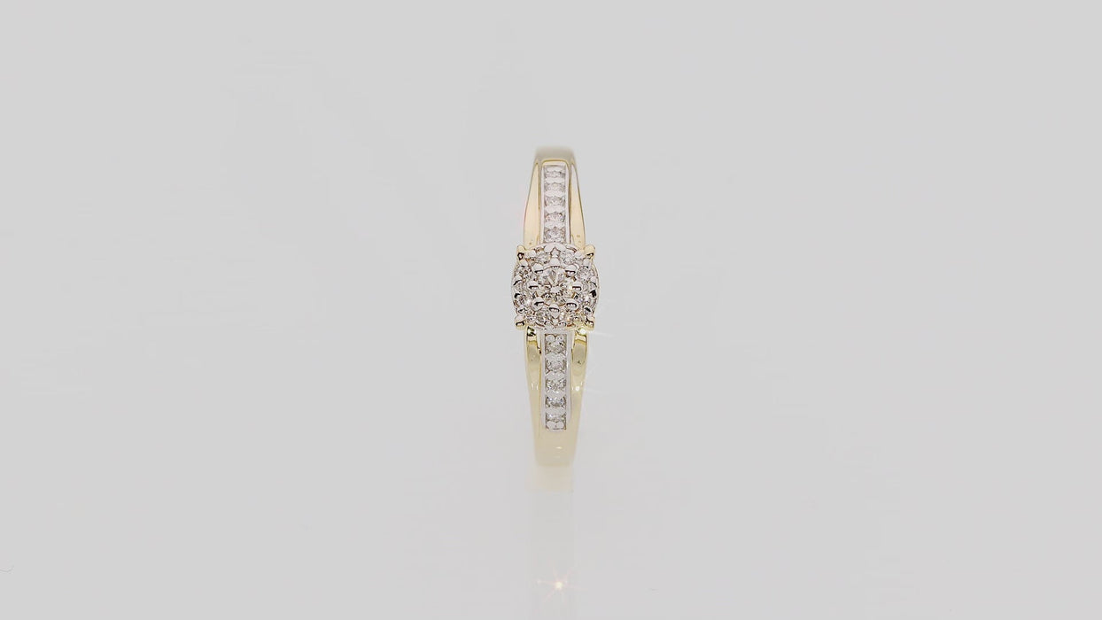 Inel Aur 14K cu Diamant Natural 0.13 ct
