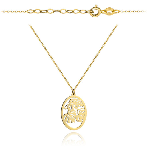 Colier cu Pandantiv si Frunze- Aur 14k