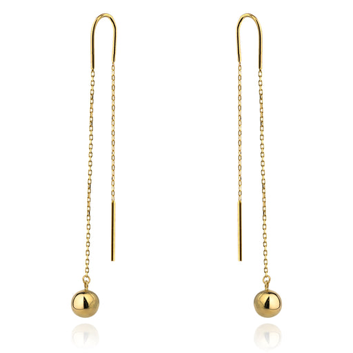 Cercei Fir Aur 14k cu Bilute Netede