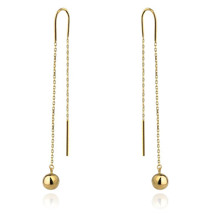 Cercei Fir Aur 14k cu Bilute Netede