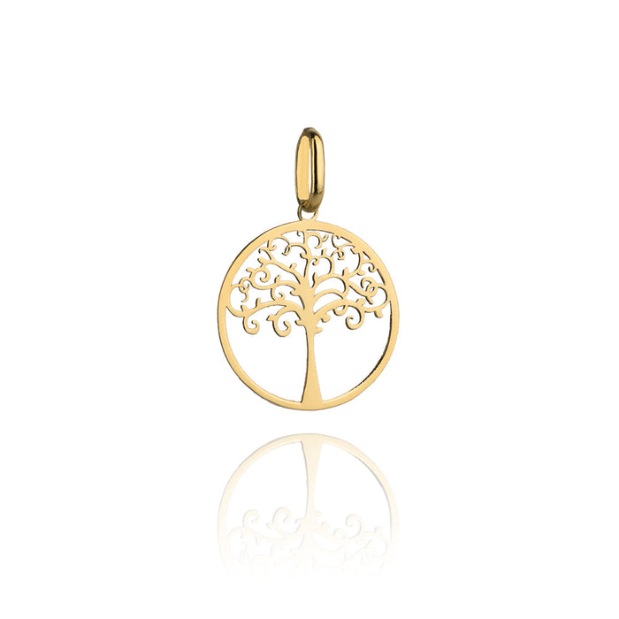 Pandantiv Aur 14K Copacul Vieții În Cerc