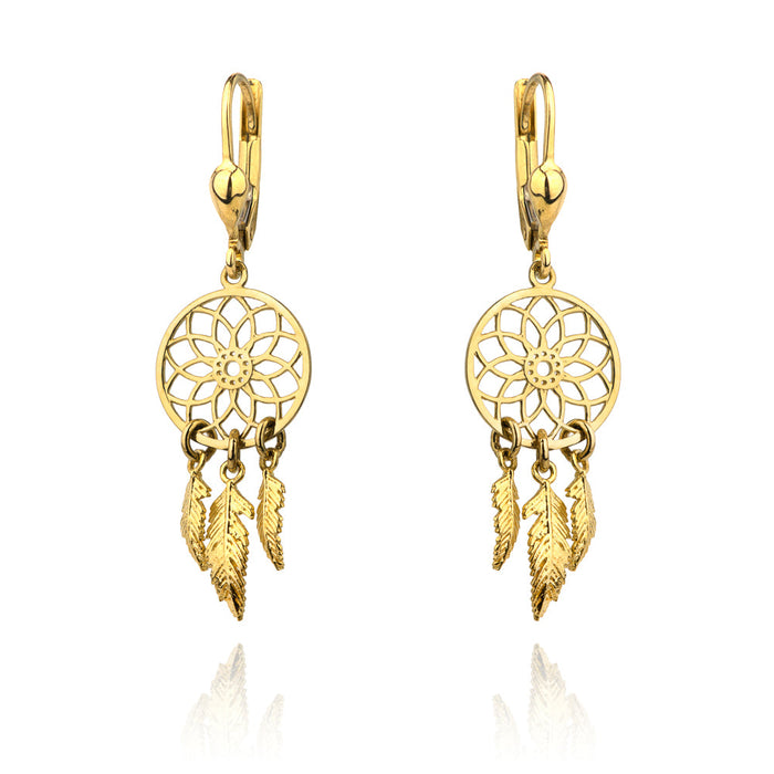 Cercei Aur 14k cu Plasa de Vise