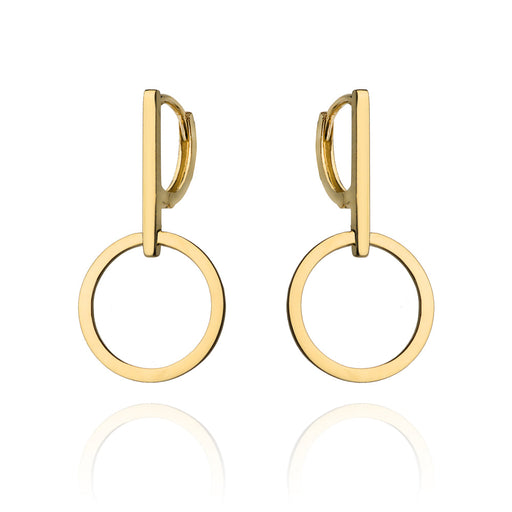 Cercei Aur 14K Rotunzi cu Prindere Engleză