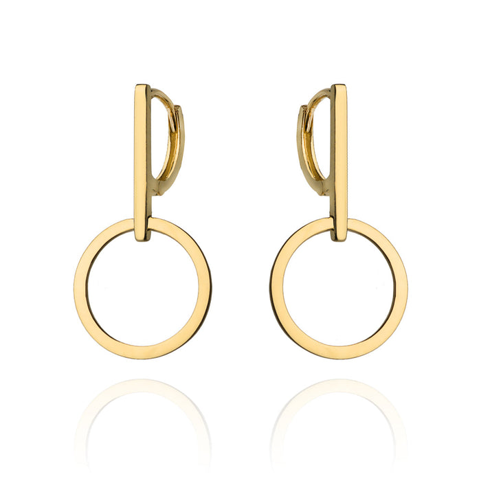Cercei Aur 14K Rotunzi cu Prindere Engleză