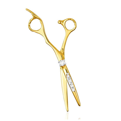 Pandantiv Foarfece Decorat cu Zirconii și Piatră Albă