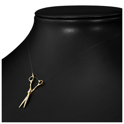 Pandantiv Foarfece Decorat cu Zirconii și Piatră Albă