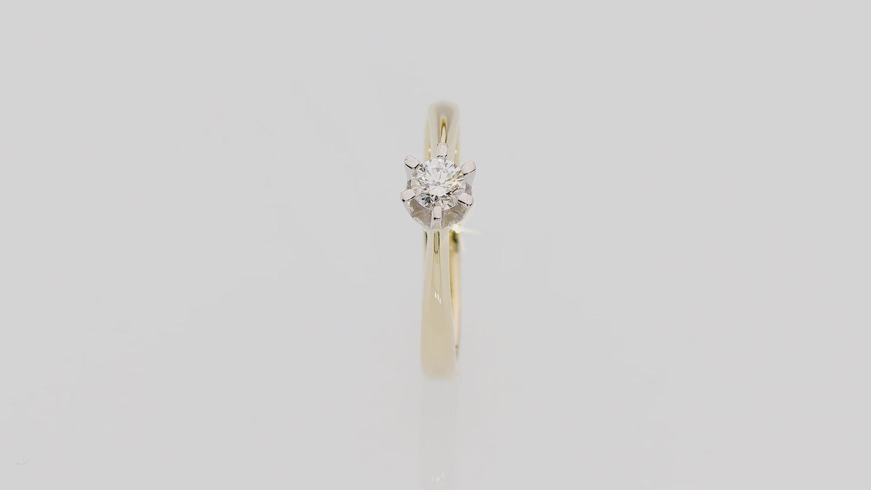 Inel Aur 14K cu Diamant Natural 0.23 ct