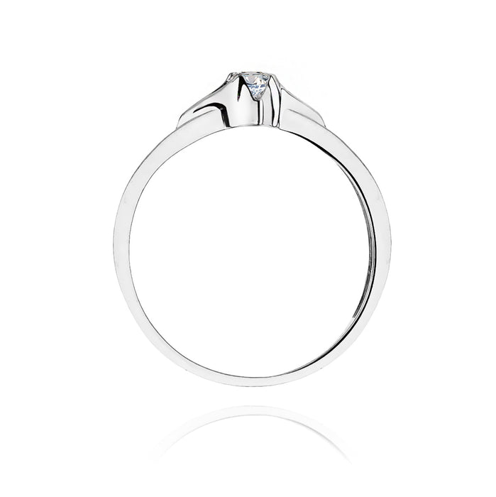 Inel Aur 14K cu Diamant Natural 0.12 ct
