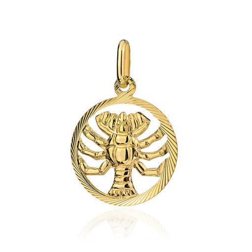Pandantiv Aur 14K Semn Zodiacal Rac