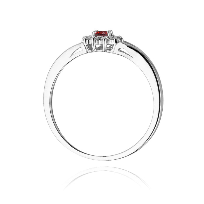 Inel Aur 14K cu Rubin 0.15 ct si Diamante Naturale 0.09 ct