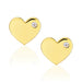 Cercei Aur Inimă cu Zirconiu Lateral