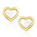 Cercei Aur 14K Inimă în Inimă