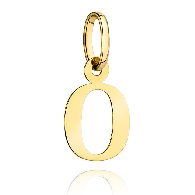 Pandantiv Aur 14K cu Litera O, 25x14 mm