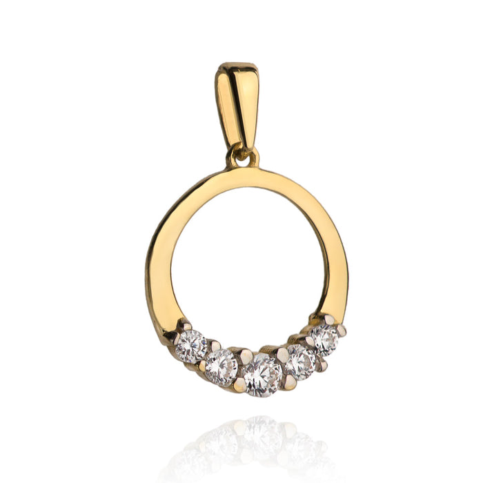 Pandantiv Aur 14k cu Zirconii Albe