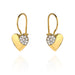 Cercei Aur Inimă Plină cu Zirconii 14K