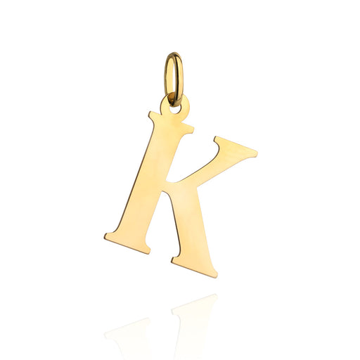 Pandantiv Aur 14K cu Litera K, 24x17 mm