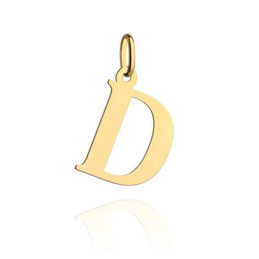 Pandantiv Aur 14K cu Litera D, 24x14 mm