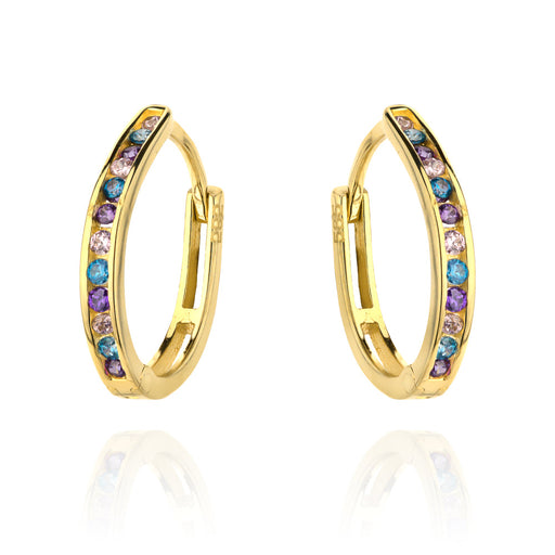 Cercei Aur 14k cu Zirconii Multicolore