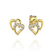 Cercei Aur 14k cu Inimioare Impletite si Zirconii