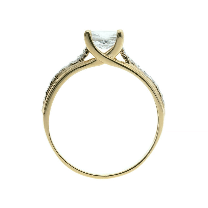 Inel Aur 8K Elegant Cu Zirconii - Design Rafinat