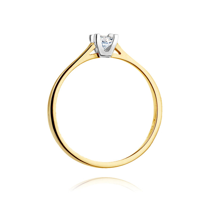 Inel Aur 14k cu Diamant Natural 0.09 ct