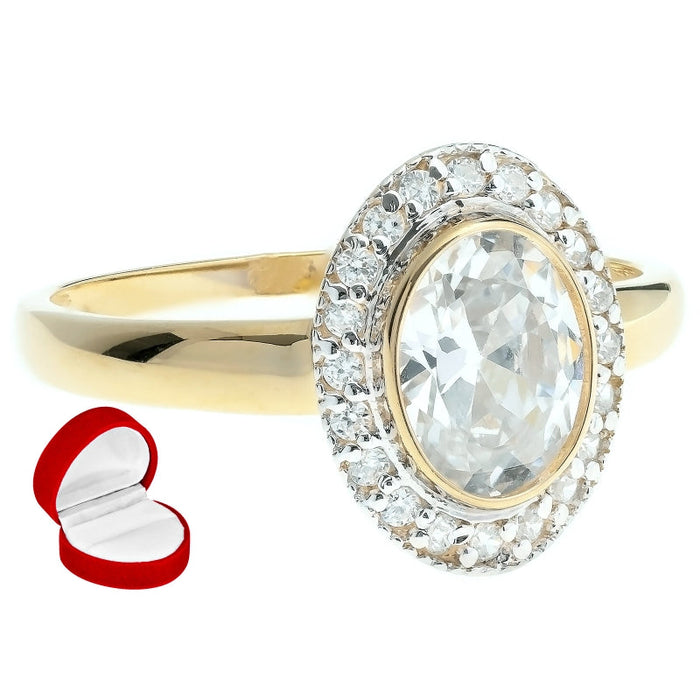 Inel Elegant Aur 8K cu Zirconiu – Design Markiza