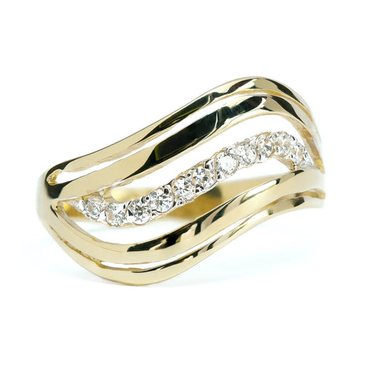 Inel Aur 8K cu Zirconii - Model Val