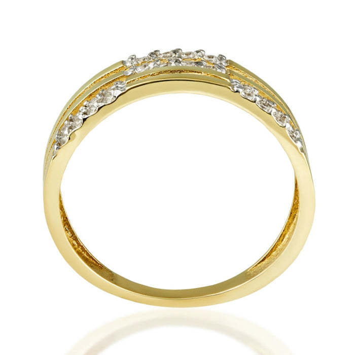 Inel Lat Aur 8K cu Zirconiu - Eleganță Modernă