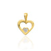 Pandantiv din Aur 14k Inima cu Zirconi