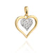 Pandantiv Aur 14K cu Inimioara si Zirconii